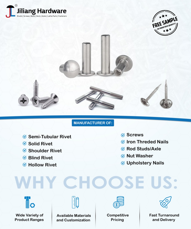 Jiliang Hardware – The Go-To OEM Partner for High-Quality Custom Rivets and Fasteners