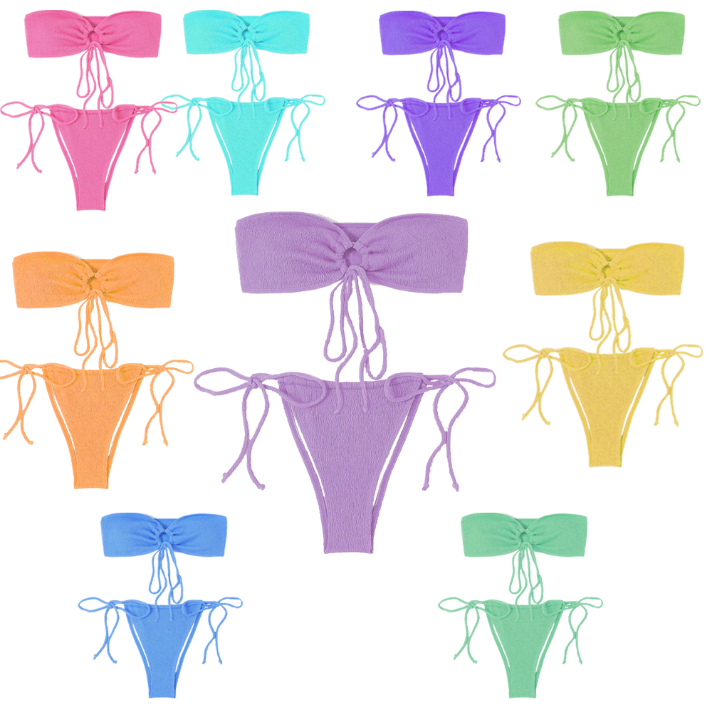 Colorful Tie-Up Bikini Set