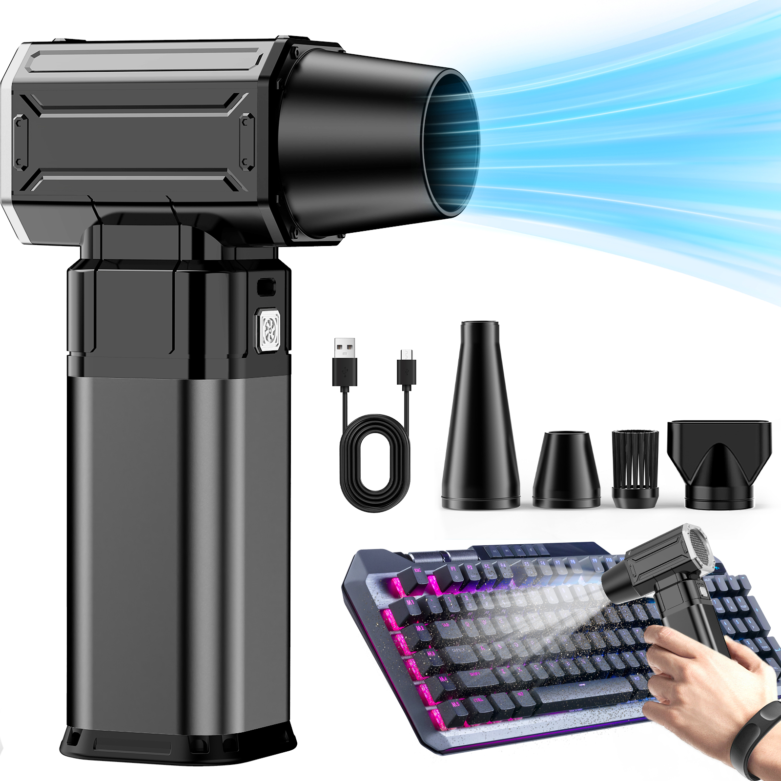  Extreme Airflow with the WK-JM06 Turbo Jet Fan  500g speed wind 